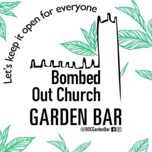 bombed out church garden bar